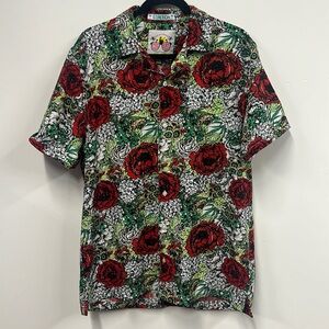 GOOD VIBES Drill Clothing life's a beach Short-Sleeve Button up Shirt fl…